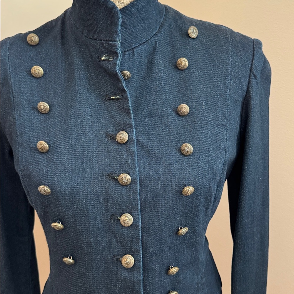 Ralph Lauren Military Style Double breasted Jean Jacket never worn. - Picture 3 of 10